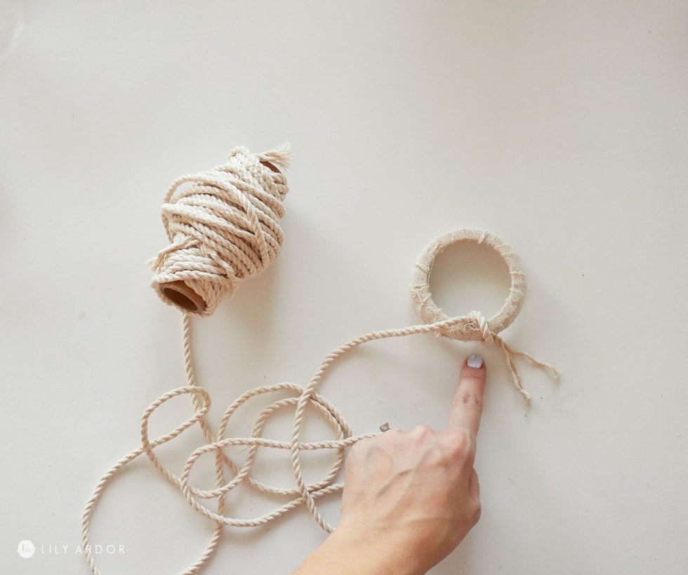 Nautical Christmas Ornaments - Recycled Macrame Mini Wreath Ornaments ...