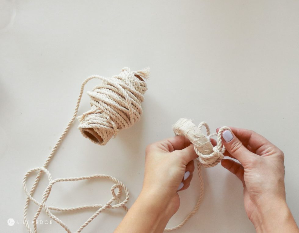 Nautical Christmas Ornaments - Recycled Macrame Mini Wreath Ornaments ...