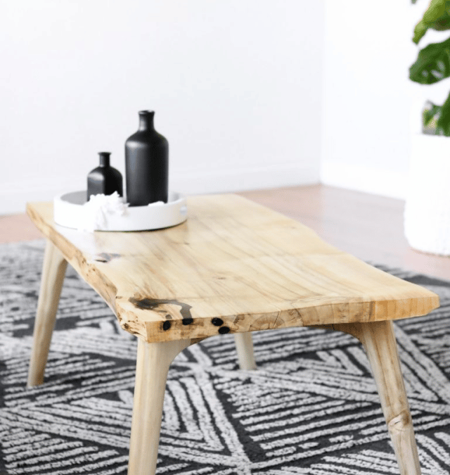 DIY COFFEE TABLE WITH A LIVE EDGE